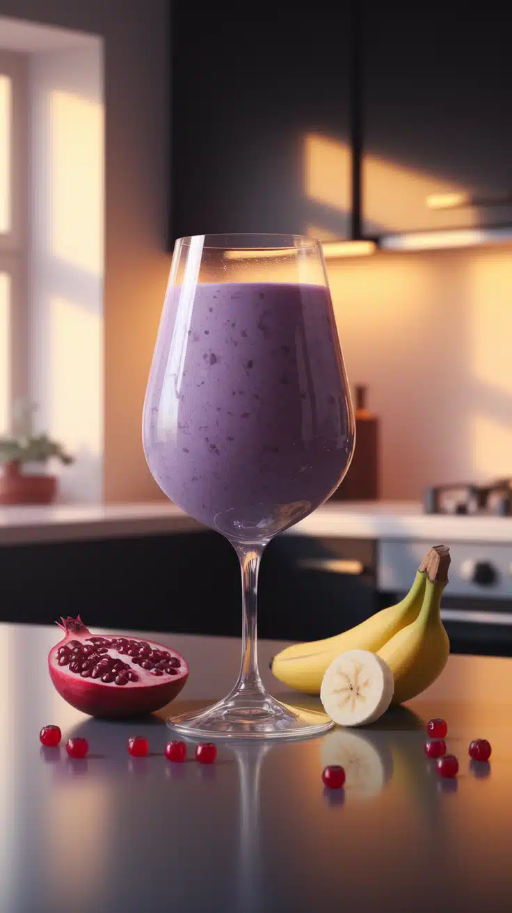 Blueberry Pomegranate Glow Smoothie