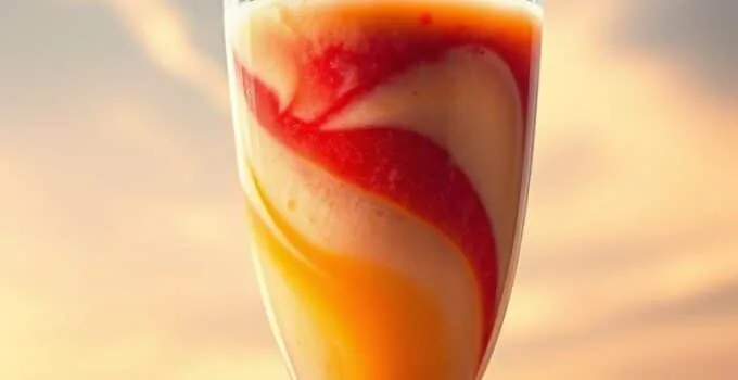 Peach Raspberry Sunset Smoothie
