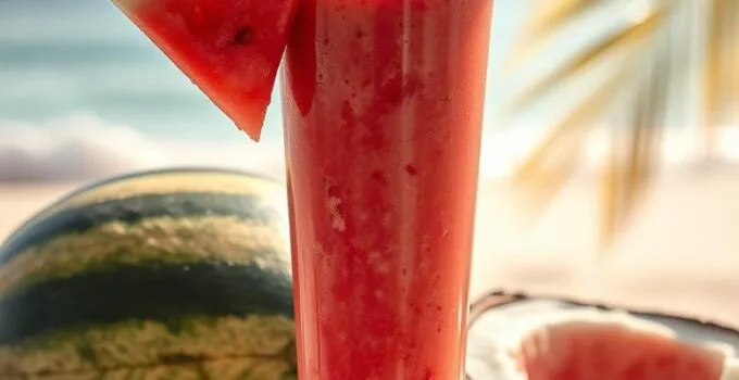 Watermelon Coconut Cooler Smoothie